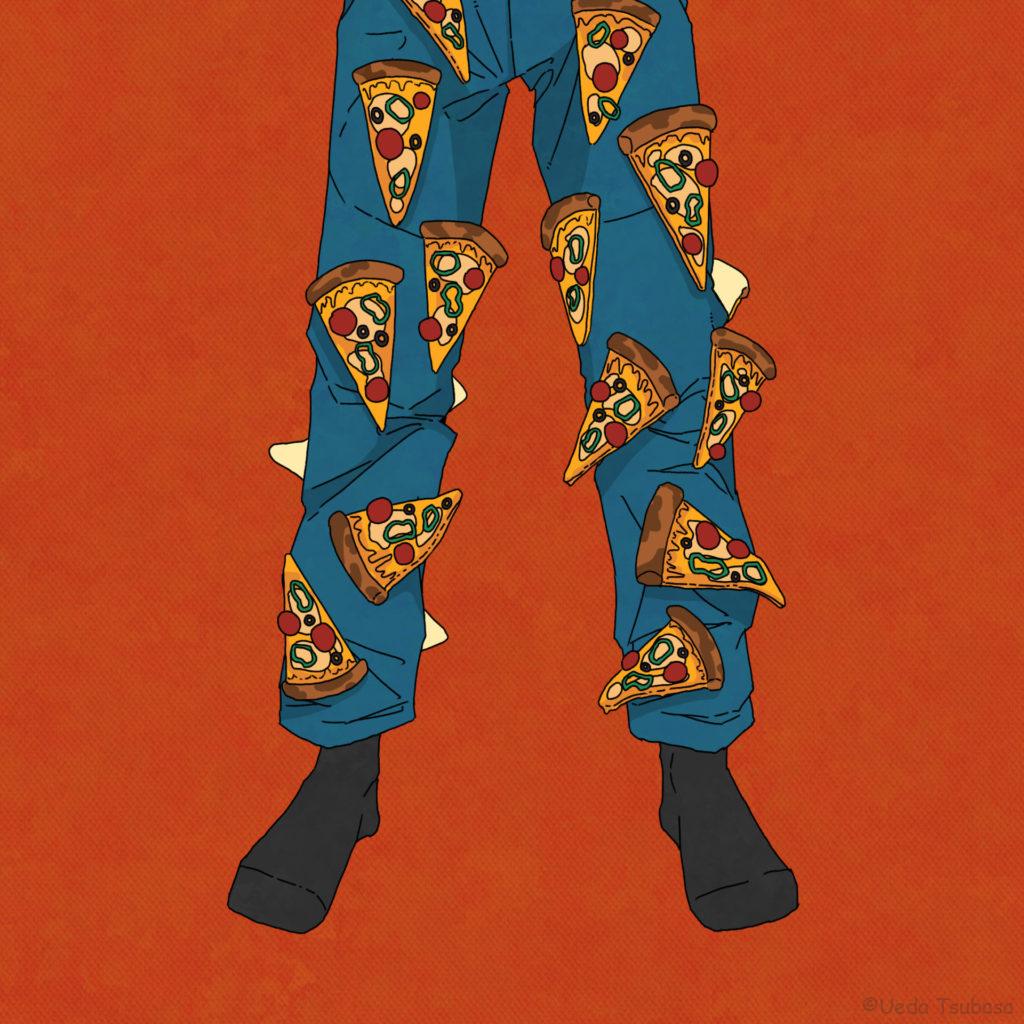 ピザとズボンのフリーアイコン